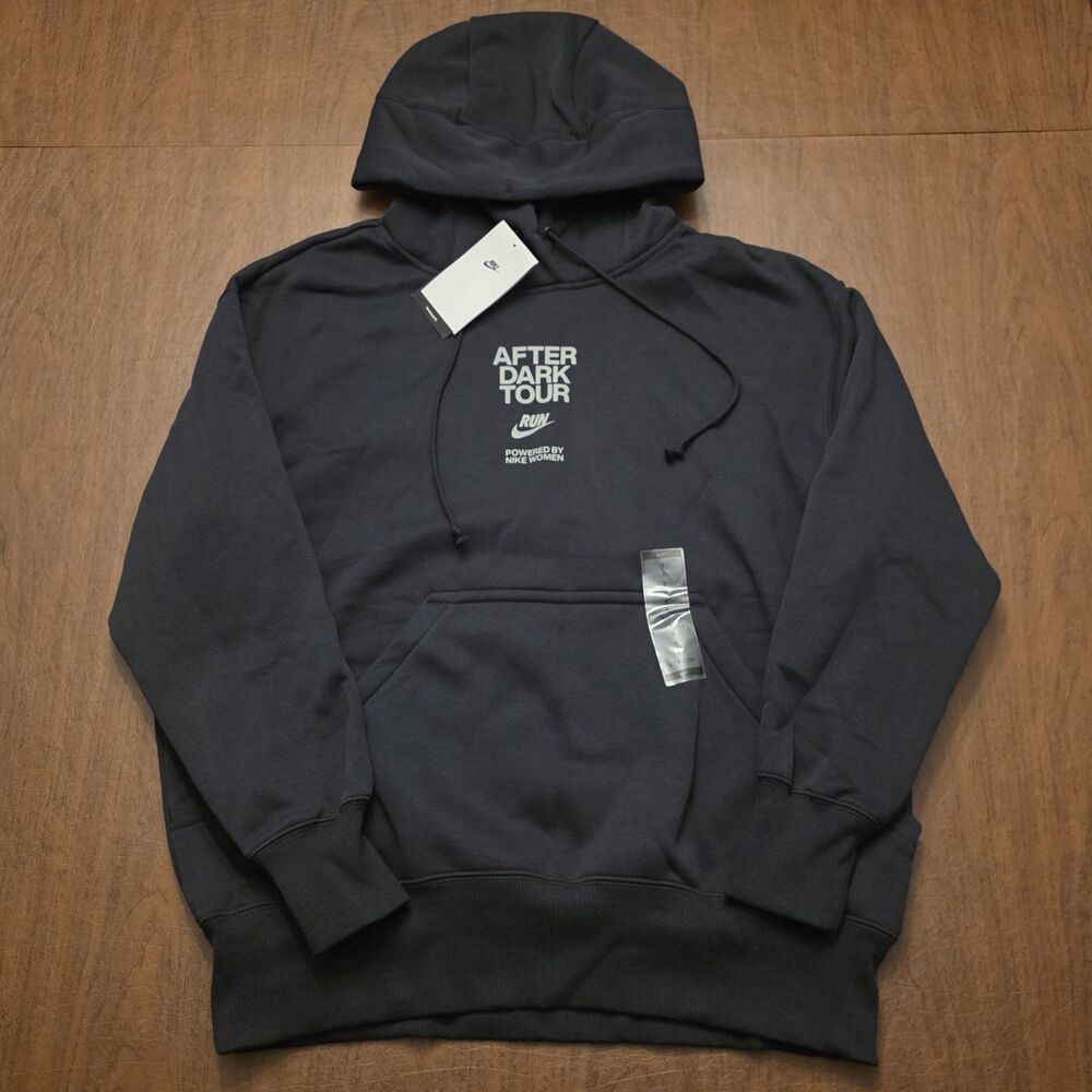 Nike After Dark Tour Oversized Graphic Hoodie Black IF4137-010 Women's Size S